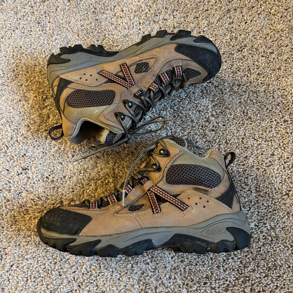 Cabela's Hiking Boots Womens 9 Black Tan Outdoors Sporty Lace Up High Top - Picture 2 of 7